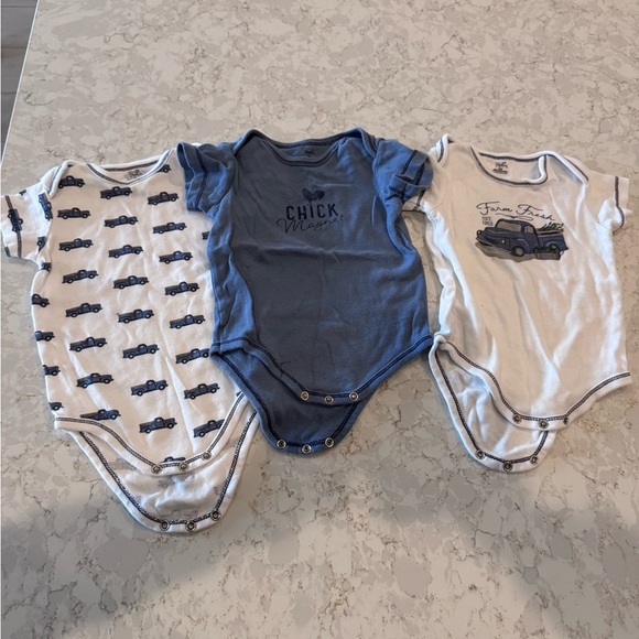 18Mos by Blue and White Kids One Piece Set of 3 - Picture 6 of 8